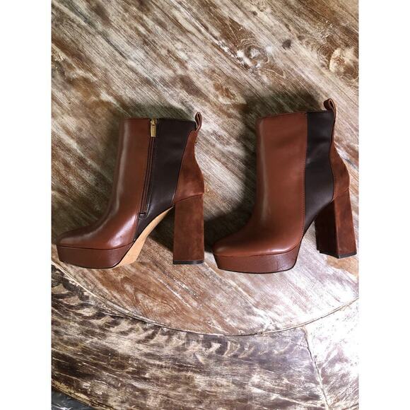Vince Camuto Gripaula Bootie Heeled Cognac NEW 6.5 US - Picture 7 of 9